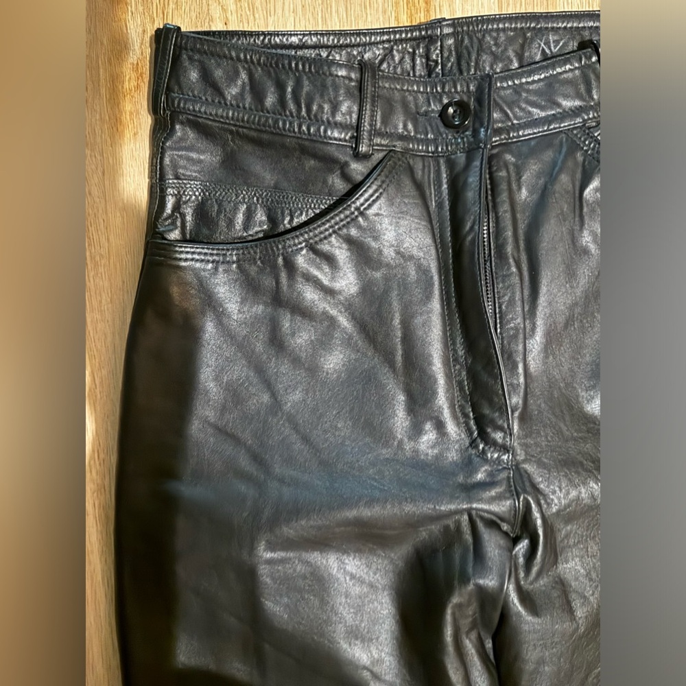 COPY - Marco Moran vintage leather pants 13/14 fit like a size 10 - Picture 4 of 8